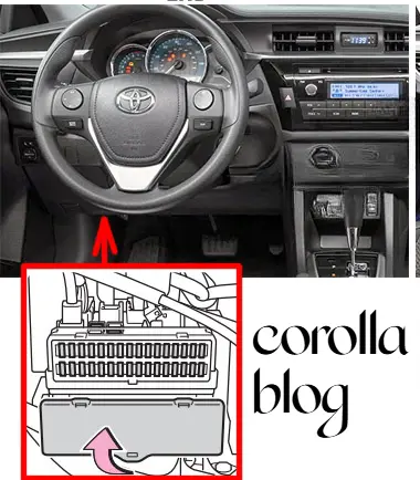 toyota corolla sigorta kutusu yeri